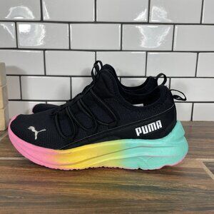Puma Kids One4All Little Girls Size 2.5C Shoes Black Pink Mist Fade Sneakers